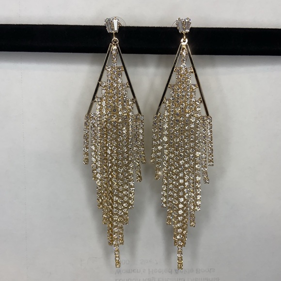 Embellished Statement Drop Earrings - Picture 1 of 2